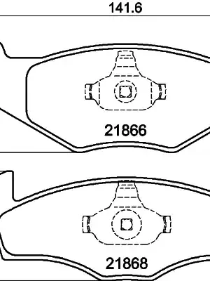 Sada brzdových destiček, kotoučová brzda HELLA 8DB 355 007-891 Doprava Zdarma