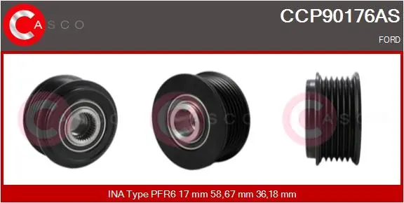 Řemenice, generátor CASCO CCP90176AS Jen Po Omezenou Doba