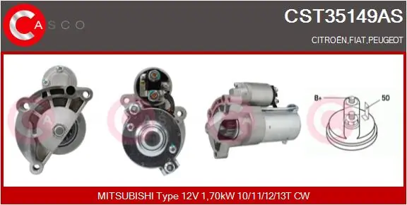 Ověřený Startér CASCO CST35149AS