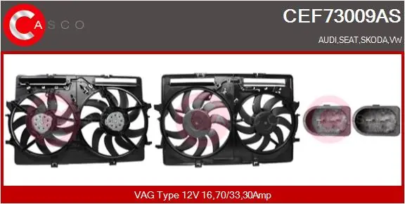 Elektromotor, větrák chladiče CASCO CEF73009AS Výprodej