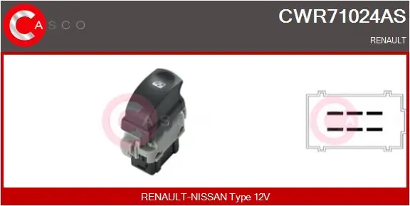 Akční Cena Spínač, zvedací zařízení oken CASCO CWR71024AS