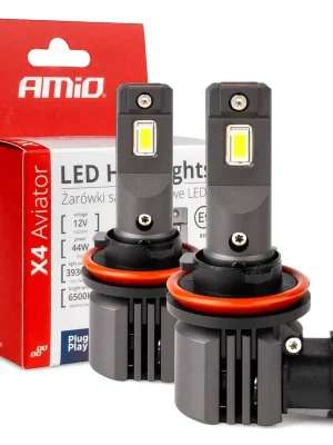 Hit Sezóny LED žárovky X4-series AVIATOR H8/H9/H11 6500K max. 44W AMIO-03765