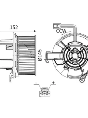 Vysoce Kvalitní vnitřní ventilátor MAHLE AB 147 000S