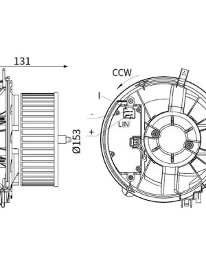 Akční Nabídka vnitřní ventilátor MAHLE AB 431 000S