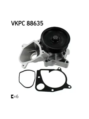 Autentický Vodní čerpadlo, chlazení motoru SKF VKPC 88635
