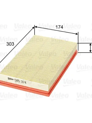 Vzduchový filtr VALEO 585374 Odeslání Ihned